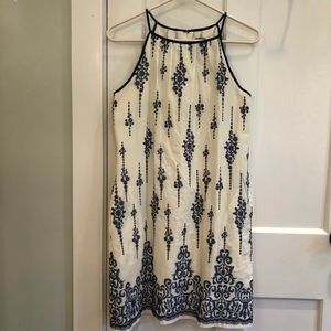 Cream and White Embroidered Sundress Sz 6